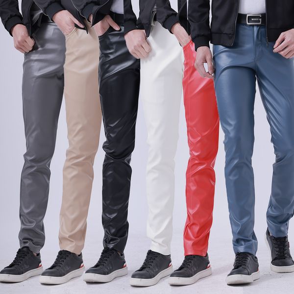 men's jeans idopy men's faux leather pants stretchy slim fit office business casual summer thin pu trousers for male 230330, Blue
men's jeans idopy men's faux leather pants stretchy slim fit office business casual summer thin pu trousers for male 230330, Blue