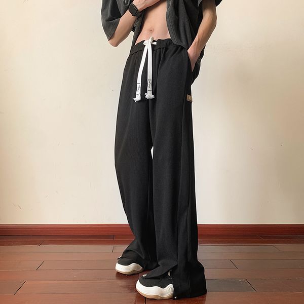 women's pants s summer drape mens elastic waist flared pants fashion solid spring korean straight loose wide leg mopping trousers men 2, Black;white
women's pants s summer drape mens elastic waist flared pants fashion solid spring korean straight loose wide leg mopping trousers men 2, Black;white