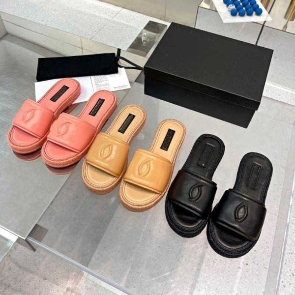 braid straw sole beach slippers women classic flats thick bottom heel summer lazy designer fashion flip flops embossed c leather lady slides, Black
braid straw sole beach slippers women classic flats thick bottom heel summer lazy designer fashion flip flops embossed c leather lady slides, Black
