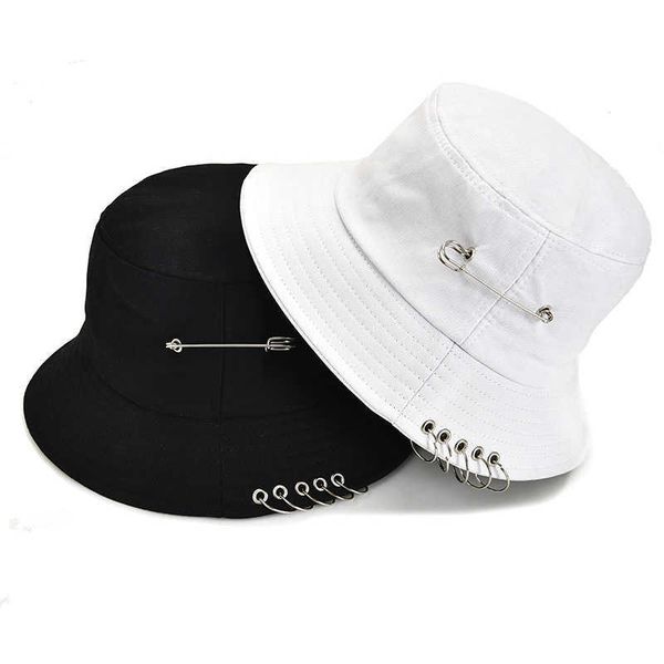wide brim hats personality bucket hat with rings for girls boys fisherman caps solid color breathable sun hats hip pop punk cap p230327, Blue;gray
wide brim hats personality bucket hat with rings for girls boys fisherman caps solid color breathable sun hats hip pop punk cap p230327, Blue;gray
