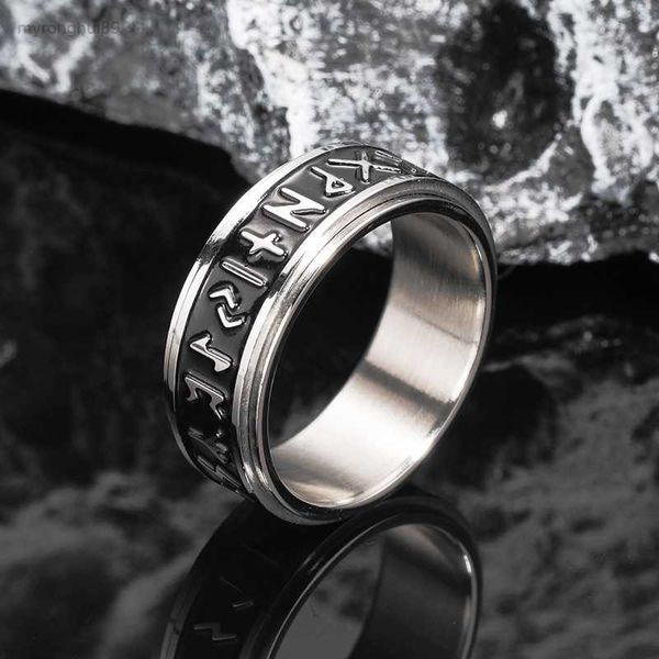 new nordic lun letter stainless steel rotating ring wind decompressed titanium handpiece oojs, Silver
new nordic lun letter stainless steel rotating ring wind decompressed titanium handpiece oojs, Silver