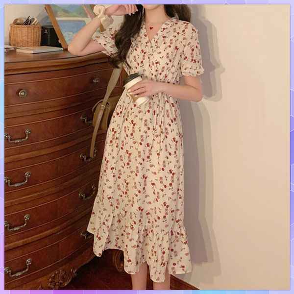 casual dresses summer elegant women's v-neck flower short sleeve student korean vintage casual high waist midi dress 230330, Black;gray
casual dresses summer elegant women's v-neck flower short sleeve student korean vintage casual high waist midi dress 230330, Black;gray