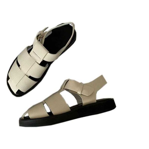the row shoes the row high finalized the * row roman sandals women's knitted hollow out flat sole genuine leather fisherman's shoe, Black
the row shoes the row high finalized the * row roman sandals women's knitted hollow out flat sole genuine leather fisherman's shoe, Black