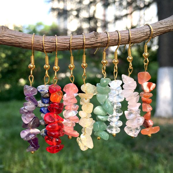 natural stone dangle earrings reiki healing rubble fluorite amethyst lapis lazuli tiger's eye pink quartz chakra crystal earring, Silver
natural stone dangle earrings reiki healing rubble fluorite amethyst lapis lazuli tiger's eye pink quartz chakra crystal earring, Silver