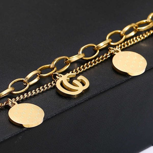 2023 designer new gujia g letter bracelet titanium plated 14k real gold double layer thick chain wind high-grade stainless steel bracelet, Black
2023 designer new gujia g letter bracelet titanium plated 14k real gold double layer thick chain wind high-grade stainless steel bracelet, Black