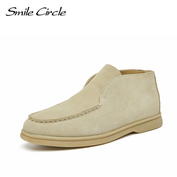 dress shoes smile circle women's flat shoes genuine suede casual shoes spring naked slide round toes women's lazy shoes 230330, Black
dress shoes smile circle women's flat shoes genuine suede casual shoes spring naked slide round toes women's lazy shoes 230330, Black