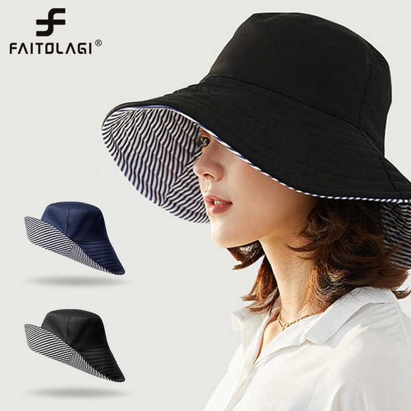 wide brim hats double-sided solid color stripe women bucket hat spring summer new wide brim sun hats outdoor beh travel panama cap p230327, Blue;gray
wide brim hats double-sided solid color stripe women bucket hat spring summer new wide brim sun hats outdoor beh travel panama cap p230327, Blue;gray