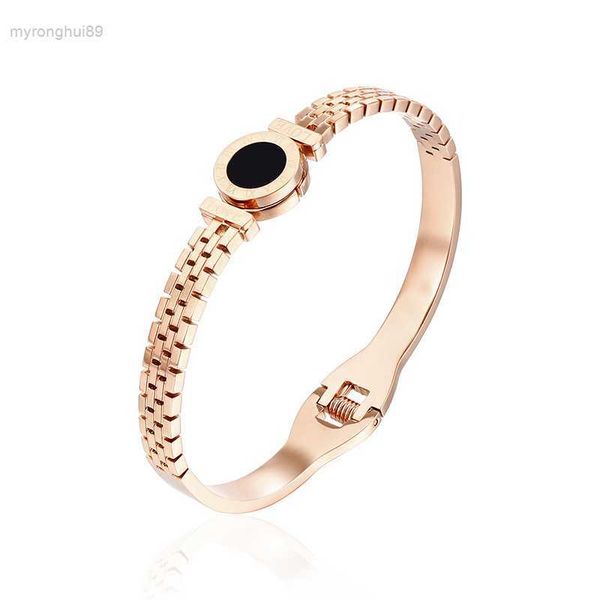 bangle bracelet titanium steel women's rose plated colorless fashion delicate opening new summer versatile c9wi, Black
bangle bracelet titanium steel women's rose plated colorless fashion delicate opening new summer versatile c9wi, Black