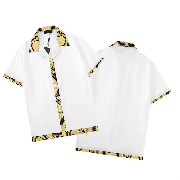 2023 fashion summer designer men casual shirts short sleeve hawaiian beach loose shirts, White;black
2023 fashion summer designer men casual shirts short sleeve hawaiian beach loose shirts, White;black