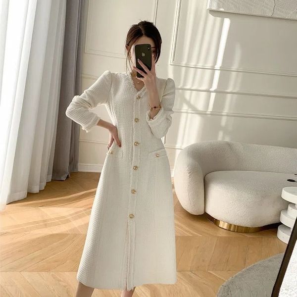 casual dresses sea dress v-neck solid dress high waist long sleeve elegant trend women's wear fall single chest office dress 230330, Black;gray
casual dresses sea dress v-neck solid dress high waist long sleeve elegant trend women's wear fall single chest office dress 230330, Black;gray