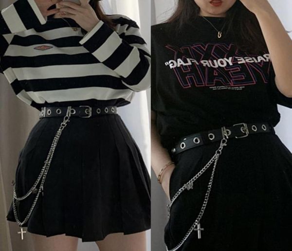 belts gothic punk women pants jeans waist chain with metal cross butterfly pendant harajuku hip hop trousers belt jewelry7798646, Black;brown
belts gothic punk women pants jeans waist chain with metal cross butterfly pendant harajuku hip hop trousers belt jewelry7798646, Black;brown