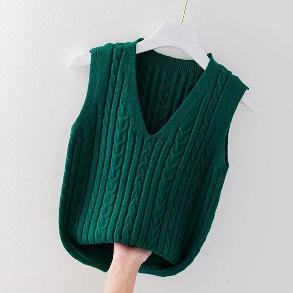 women's vests spring and autumn solid sweater tank women's v-neck casual sleeveless twisted knitted fully matched with loose draws, Black;white
women's vests spring and autumn solid sweater tank women's v-neck casual sleeveless twisted knitted fully matched with loose draws, Black;white