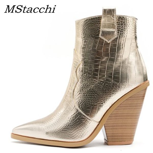 boots mstacchi gold snake print ankle for women wedge high heels woman runway design chunky botas mujer western boot 230330, Black
boots mstacchi gold snake print ankle for women wedge high heels woman runway design chunky botas mujer western boot 230330, Black