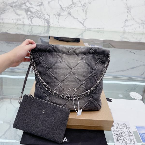women crossbody designer tote bags denim matelasse chain luxury handbag purse with silver lettering and chain
women crossbody designer tote bags denim matelasse chain luxury handbag purse with silver lettering and chain