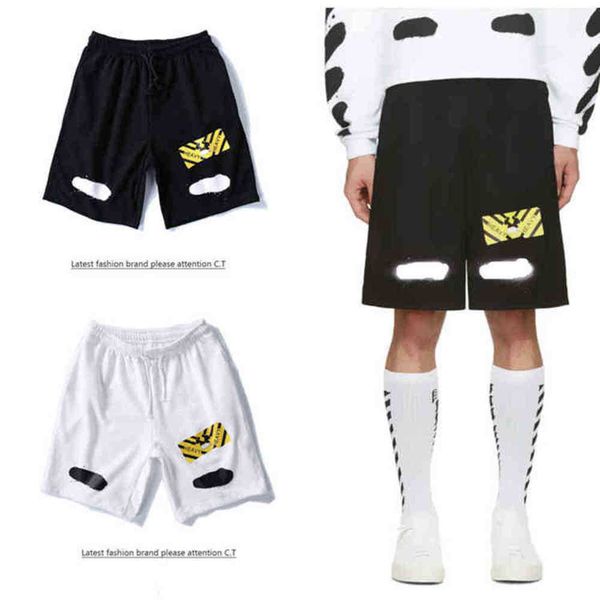 offs white summer new shorts brand letter printed capri pants loose youth men's fashion pants, White;black
offs white summer new shorts brand letter printed capri pants loose youth men's fashion pants, White;black
