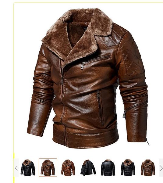 pu leather jacket men winter retro fleece thick jackets men's faux leather outwear warm pu coats ssh2enjs162, Black
pu leather jacket men winter retro fleece thick jackets men's faux leather outwear warm pu coats ssh2enjs162, Black