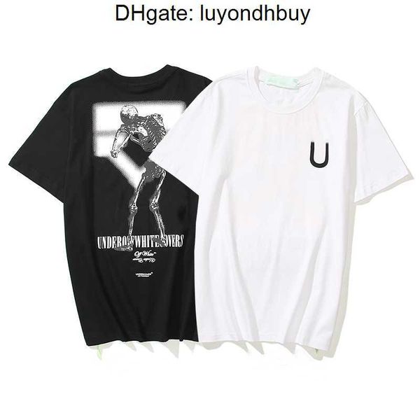 men's off t shirts offs white yellow warning strip printing student couple loose short sleeve shirt fashion printed letter x the back, White;black
men's off t shirts offs white yellow warning strip printing student couple loose short sleeve shirt fashion printed letter x the back, White;black