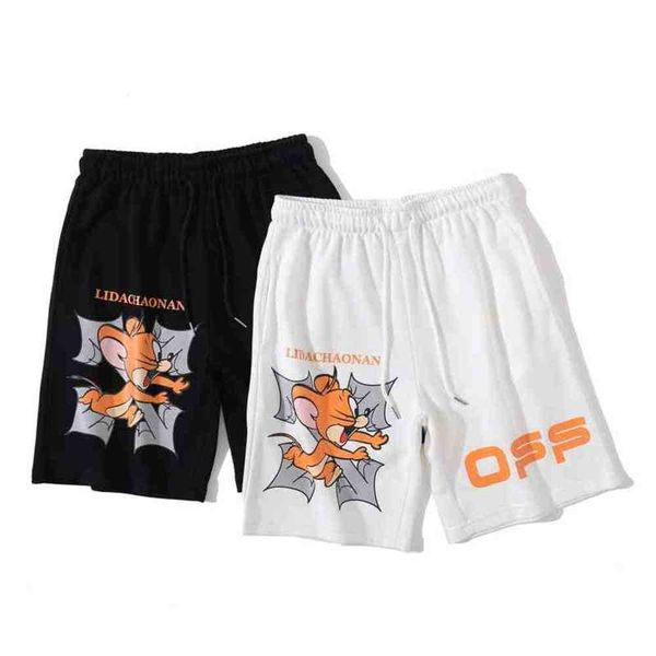 offs white summer new brand jerry mouse arrow shorts ow men's and women's loose capris fashion, White;black
offs white summer new brand jerry mouse arrow shorts ow men's and women's loose capris fashion, White;black