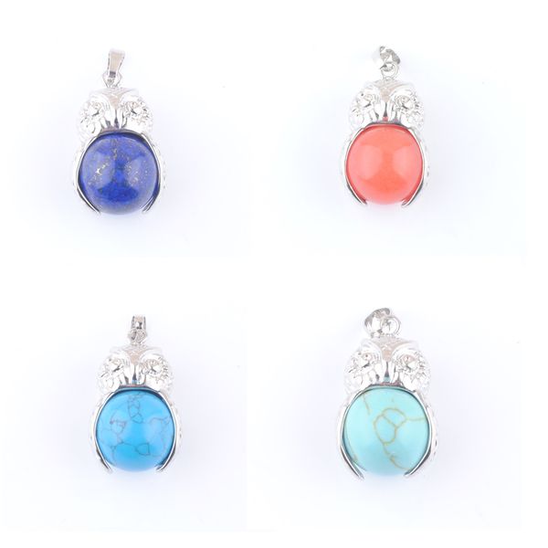 natural lapis lazuli stone owl shaped pendants round ball gemstone reiki chakra healing amulet women man jewelry wholesale dbn427, Silver
natural lapis lazuli stone owl shaped pendants round ball gemstone reiki chakra healing amulet women man jewelry wholesale dbn427, Silver