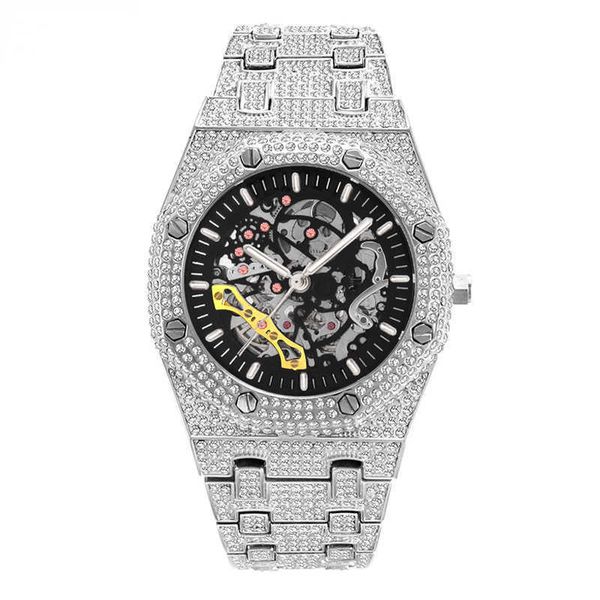 wrist watch full drill hollow out mechanical waterproof luminous stainless steel men's watch, Slivery;black
wrist watch full drill hollow out mechanical waterproof luminous stainless steel men's watch, Slivery;black