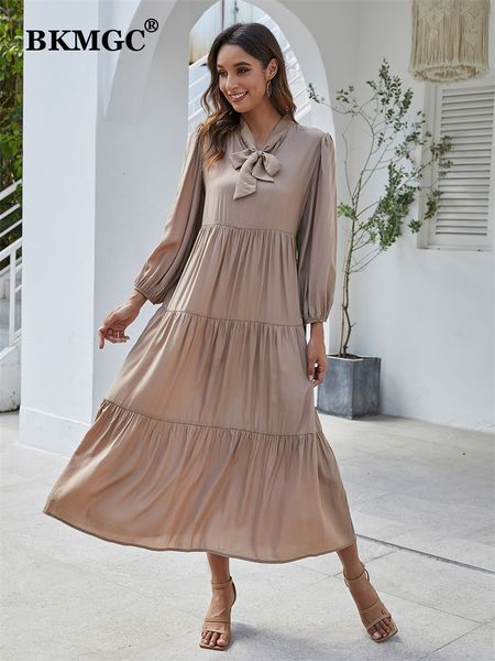casual dresses bkmgc tie maxi dress champagne tan tie necklace ascot necklace long sleeve pleated elegant office women's autumn dailywe, Black;gray
casual dresses bkmgc tie maxi dress champagne tan tie necklace ascot necklace long sleeve pleated elegant office women's autumn dailywe, Black;gray