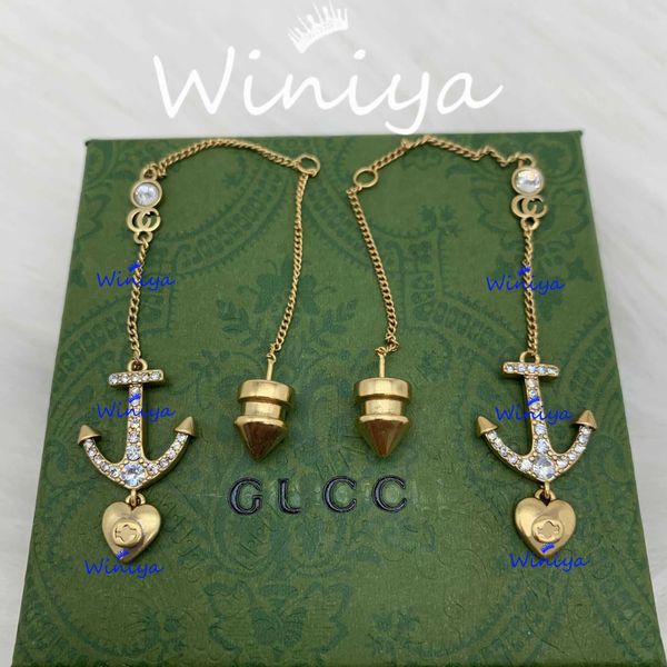 2023 designer new g family / gujia new letters diamond studded tassel earrings temperament personalized fashion earrings, Golden
2023 designer new g family / gujia new letters diamond studded tassel earrings temperament personalized fashion earrings, Golden
