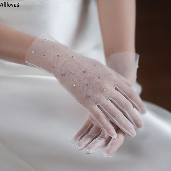 gillter rhinestones soft tulle bridal gloves for wedding party full fingered wrist length short women glove comfortable fashion ladies prom, White
gillter rhinestones soft tulle bridal gloves for wedding party full fingered wrist length short women glove comfortable fashion ladies prom, White