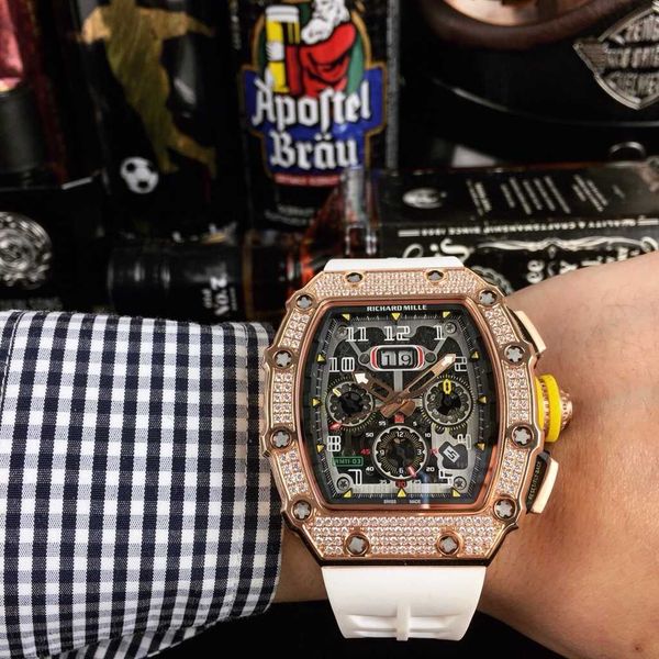 luxury mechanical watch richar mills rm11-03 swiss automatic movement mirror sapphire imported rubber ngdn, Slivery;brown
luxury mechanical watch richar mills rm11-03 swiss automatic movement mirror sapphire imported rubber ngdn, Slivery;brown