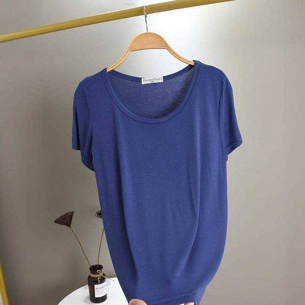 summer modal shirts round neck all matching short sleeved t shirt solid color, White
summer modal shirts round neck all matching short sleeved t shirt solid color, White