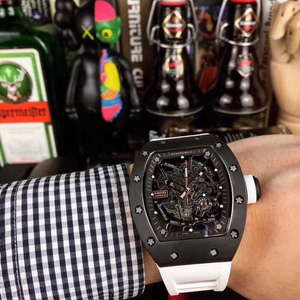 luxury mechanical watch richar mills rm035 swiss automatic movement sapphire mirror imported rubber watchband aval rk8m, Slivery;brown
luxury mechanical watch richar mills rm035 swiss automatic movement sapphire mirror imported rubber watchband aval rk8m, Slivery;brown