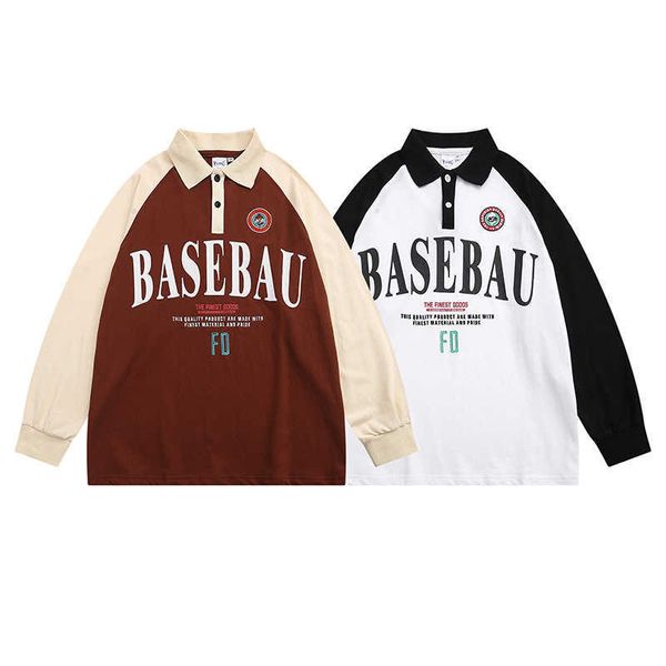 harajuku style contrast polo sweater men's chic trend youth letter print long sleeve polo shirt, Black;white
harajuku style contrast polo sweater men's chic trend youth letter print long sleeve polo shirt, Black;white