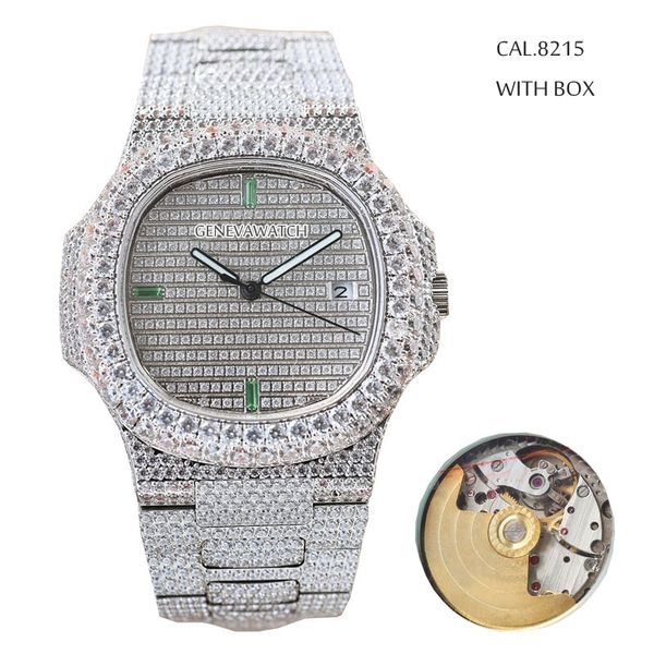 40mm luxury mens watches import cal.8215 mechanical automatic movement full diamond watch double sapphire glass date super luminous 100m wat, Slivery;brown
40mm luxury mens watches import cal.8215 mechanical automatic movement full diamond watch double sapphire glass date super luminous 100m wat, Slivery;brown