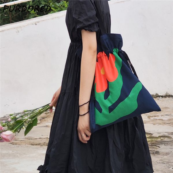 shopping bags purdored 1 pc women big flower shoulder bag canvas female large casual drawstring handbag tote reusable eco 230331
shopping bags purdored 1 pc women big flower shoulder bag canvas female large casual drawstring handbag tote reusable eco 230331