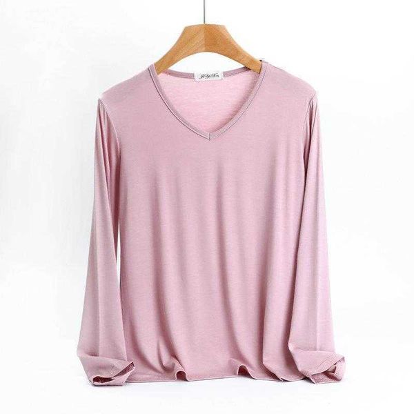 modal v neck bottoming shirt womens spring and autumn thin solid color inner wear, White
modal v neck bottoming shirt womens spring and autumn thin solid color inner wear, White