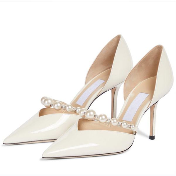 fashion women sandals senior london aurelie 85 in patent leather pump italy catwalk pointed toe pearl ankle strap designer wedding party san, Black
fashion women sandals senior london aurelie 85 in patent leather pump italy catwalk pointed toe pearl ankle strap designer wedding party san, Black