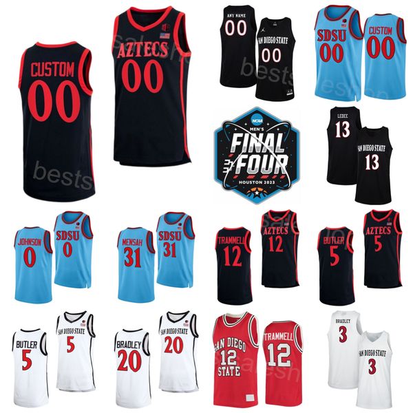 2023 final four college basketball jerseys san diego state aztecs 20 matt bradley 5 lamont butler 13 jaedon ledee 3 micah parrish 0 keshad j, Black
2023 final four college basketball jerseys san diego state aztecs 20 matt bradley 5 lamont butler 13 jaedon ledee 3 micah parrish 0 keshad j, Black