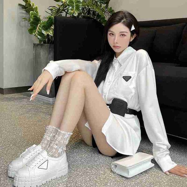women's blouses & shirts popular designer women shirt spring autumn one piece stand-up collar distribute pockets weekend wear aff1, White
women's blouses & shirts popular designer women shirt spring autumn one piece stand-up collar distribute pockets weekend wear aff1, White