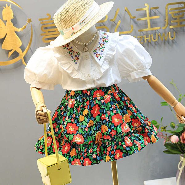 girls fashion clothing set 2022 summer lace embroidery shirtwithfloral skirt kids clothes girls princess birthday suits 2pcs 4-8y p230331, White
girls fashion clothing set 2022 summer lace embroidery shirtwithfloral skirt kids clothes girls princess birthday suits 2pcs 4-8y p230331, White