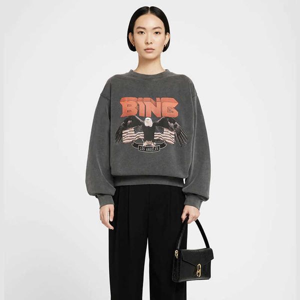 women's hoodies sweatshirts anine bing vintage sweatshirt eagle print designer sweater fried snow wash water pullover hoodie women fash, Black
women's hoodies sweatshirts anine bing vintage sweatshirt eagle print designer sweater fried snow wash water pullover hoodie women fash, Black
