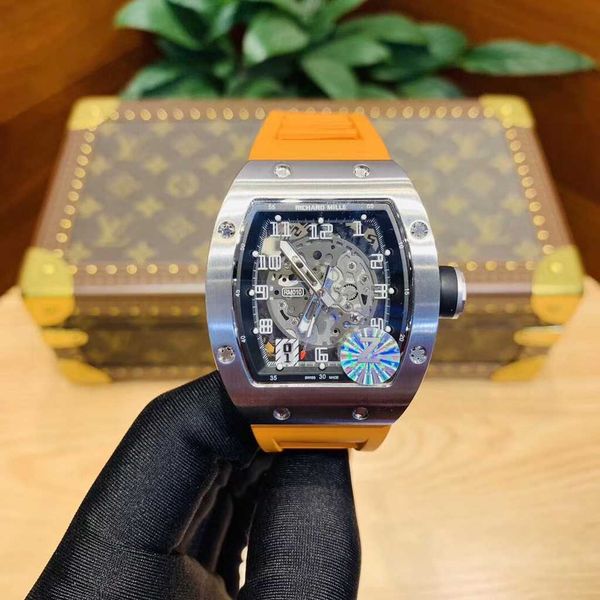 luxury mechanical watch richar mills rm010 swiss automatic movement sapphire mirror imported rubber watchband ukwe, Slivery;brown
luxury mechanical watch richar mills rm010 swiss automatic movement sapphire mirror imported rubber watchband ukwe, Slivery;brown