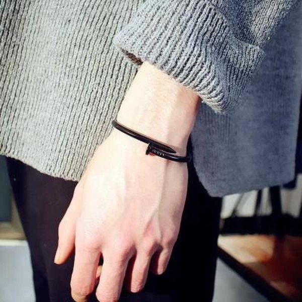 designer bracelet carti bangle jewelry korean fashion couple titanium steel open bracelet women's ink style versatile student red sweet, Black
designer bracelet carti bangle jewelry korean fashion couple titanium steel open bracelet women's ink style versatile student red sweet, Black
