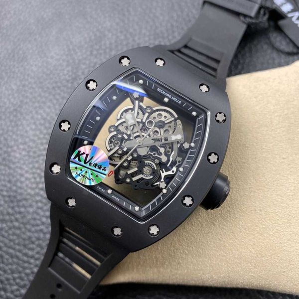 luxury mechanical watch richar mills rm055 swiss automatic mechanical movement sapphire mirror imported rubber watchband 6pna, Slivery;brown
luxury mechanical watch richar mills rm055 swiss automatic mechanical movement sapphire mirror imported rubber watchband 6pna, Slivery;brown