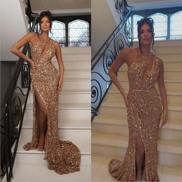 sparkly beads mermaid evening dress one shoulder sequined high split prom gowns custom made special occasion dresses, Black;red
sparkly beads mermaid evening dress one shoulder sequined high split prom gowns custom made special occasion dresses, Black;red