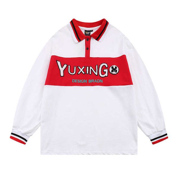 autumn fashion brand color block letter flocking stripe polo french shirt couple long sleeve sweater men, Black;white
autumn fashion brand color block letter flocking stripe polo french shirt couple long sleeve sweater men, Black;white