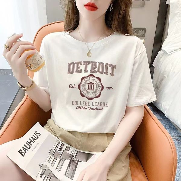 summer women's pure white print letter casual versatile cotton short sleeve, White;black
summer women's pure white print letter casual versatile cotton short sleeve, White;black