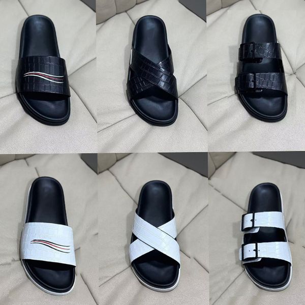beach men slippers designer leather sandals oran heritage calfskin sandals summer slide flat flip flops size 38-45 with box, Black
beach men slippers designer leather sandals oran heritage calfskin sandals summer slide flat flip flops size 38-45 with box, Black