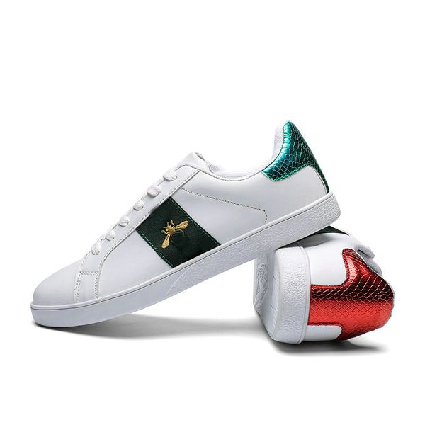 dress men womens sneaker casual shoes snake chaussures leather sneakers ace bee embroidered stripes white shoe flat platform walking sports, Black
dress men womens sneaker casual shoes snake chaussures leather sneakers ace bee embroidered stripes white shoe flat platform walking sports, Black
