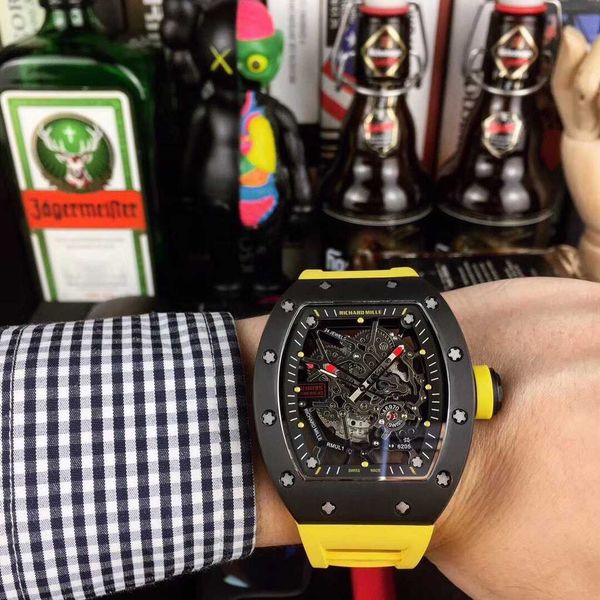 luxury mechanical watch richar mills rm35 swiss sapphire mirror rubber watchband with automatic movement xth5, Slivery;black
luxury mechanical watch richar mills rm35 swiss sapphire mirror rubber watchband with automatic movement xth5, Slivery;black