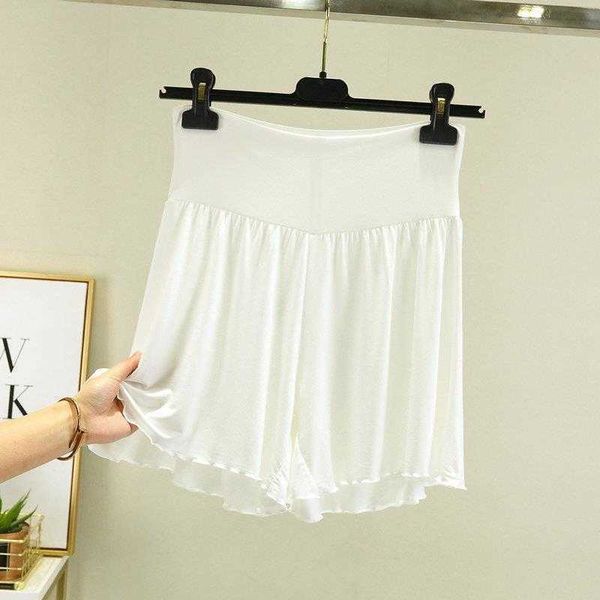 outer wear high waist belly contracting loose shorts womens summer modal home, White;black
outer wear high waist belly contracting loose shorts womens summer modal home, White;black