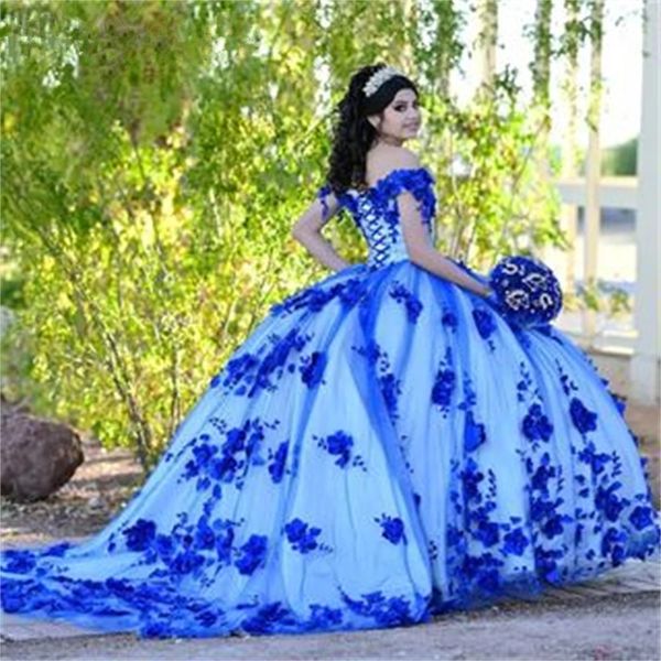 royal blue beaded pearls 3d flowers quinceanera dresses off the shoulder lace-up corset princess prom vestidos de quinceanera, Blue;red
royal blue beaded pearls 3d flowers quinceanera dresses off the shoulder lace-up corset princess prom vestidos de quinceanera, Blue;red